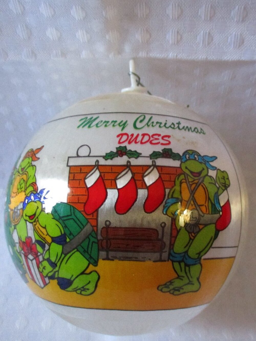 1990 Mirage Studio Teenage Mutant Ninja Turtles Satin Christmas Ornament